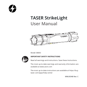 Manual Taser 38000 StrikeLight Flashlight