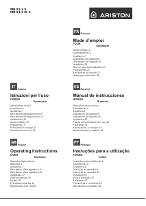 Manual de uso Ariston MB 91.3 IX S Horno