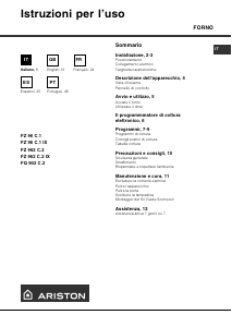 Manual de uso Ariston FZ 96 C.1 IX Horno