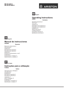 Manual de uso Ariston FH 52 IX AG S Horno