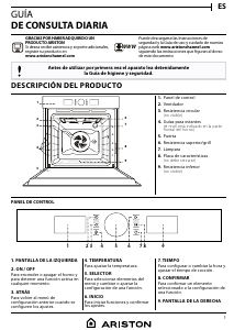 Manual de uso Ariston FI5 851 H IX A Horno