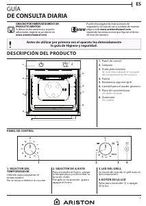 Manual de uso Ariston GA3 124 IX A1 Horno