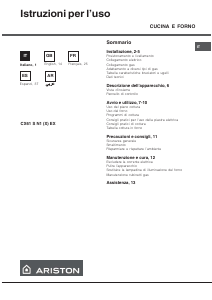 Manual de uso Ariston CX61S N1(X) EX Cocina