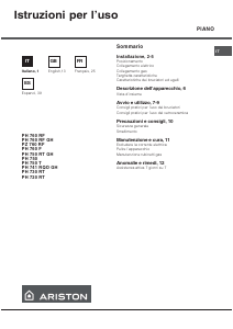 Manuale Ariston PH 760 RF GH Piano cottura