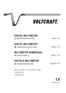 Mode d’emploi Voltcraft VC135 Multimètre