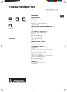 Handleiding Ariston AVXXL109 (EX) Wasmachine