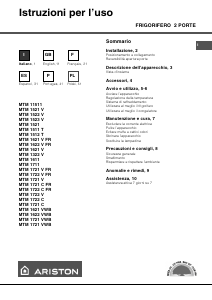 Manuale Ariston MTM 1611 Frigorifero-congelatore