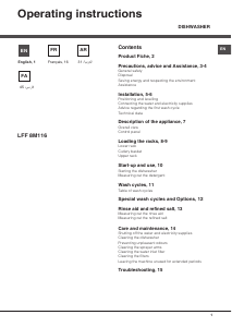 Mode d’emploi Ariston LFF 8M116 C EX Lave-vaisselle