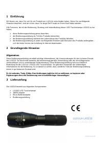 Bedienungsanleitung Luxula LX0210 Taschenlampe