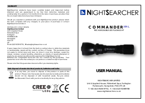 Handleiding NightSearcher Commander XM-L Zaklamp