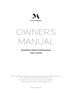 Manual de uso Monogram ZV48SSJ1SS Campana extractora