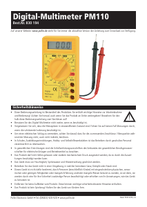 Bedienungsanleitung Pollin PM110 Multimeter