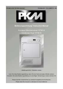 Bedienungsanleitung PKM WT8E-B Trockner