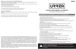 Manual de uso Urrea LRU6A Linterna