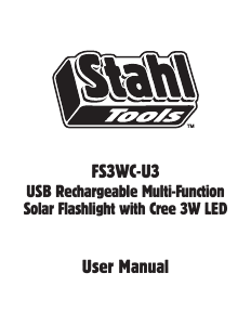 Manual Stahl Tools FS3WV-U3 Flashlight