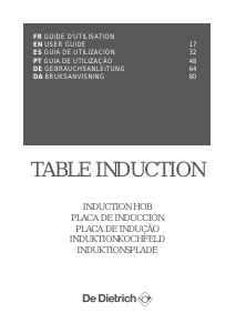 Mode d’emploi De Dietrich DPI7876X Table de cuisson