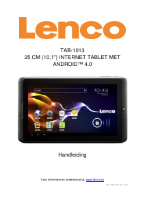 Handleiding Lenco TAB-1013 Tablet