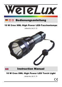 Manual Wetelux 84 21 70 Flashlight