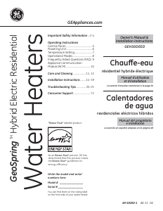 Manual GE GEH50DEEDSRAW Boiler