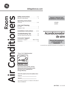 Manual de uso GE AEZ05LTQ1 Aire acondicionado