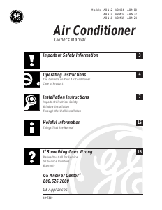 Manual GE ABM22DAR2 Air Conditioner