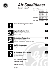 Manual GE AJCH10ACM1 Air Conditioner