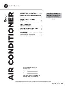 Manual GE AEL06LXQ1 Air Conditioner