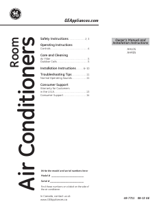 Manual GE AHL05LSQ1 Air Conditioner