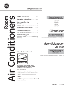 Manual de uso GE AEM08LTL1 Aire acondicionado