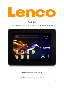 Handleiding Lenco TAB-831 Tablet