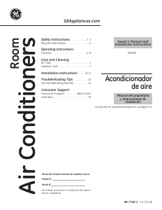 Manual de uso GE AEV05LVL1 Aire acondicionado