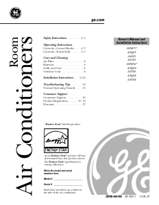 Manual de uso GE ASM05LKS1 Aire acondicionado