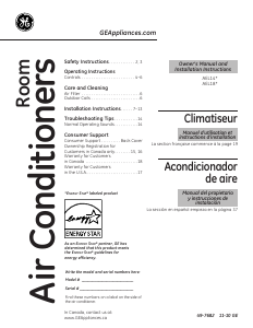 Mode d’emploi GE AEL18DPQ1 Climatiseur