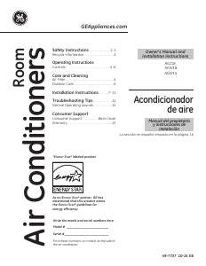 Manual GE AEW18DSQ1 Air Conditioner