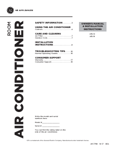 Manual GE AEL18DXL1 Air Conditioner