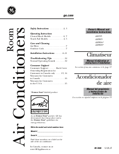 Mode d’emploi GE AET05LML1 Climatiseur