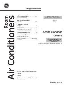 Manual GE AEW24DVH1 Air Conditioner