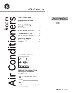 Manual GE AHL12ASW1 Air Conditioner