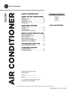 Manual GE AHB05LZW1 Air Conditioner