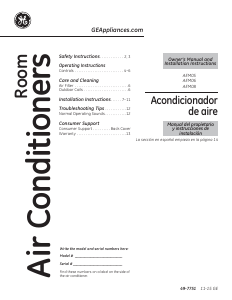 Manual GE AEM08LVQ1 Air Conditioner