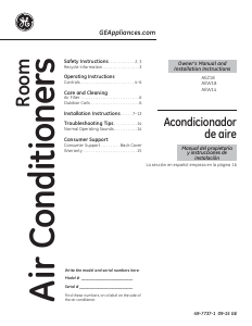 Manual GE AEW18DTL1 Air Conditioner
