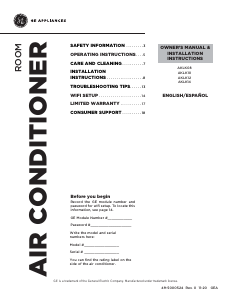 Manual GE AJP08A1S1 Air Conditioner