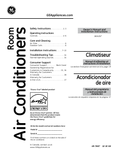 Mode d’emploi GE AEH25DPL1 Climatiseur