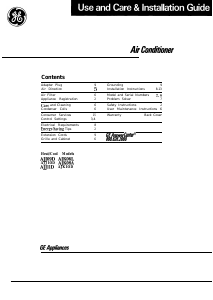 Manual GE AJJ09DFV3 Air Conditioner