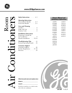 Manual GE AGN14AAG1 Air Conditioner