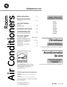 Manual GE AEZ08LQQ2 Air Conditioner