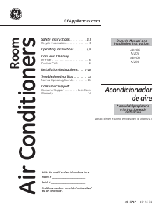 Manual GE AEZ08LVL1 Air Conditioner