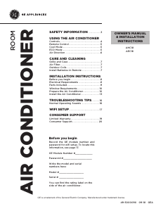 Manual GE AEC18DYL2 Air Conditioner