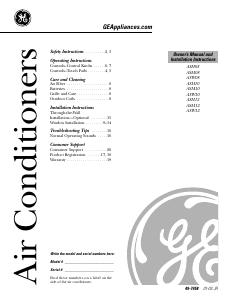 Manual GE ASM08FAS1 Air Conditioner