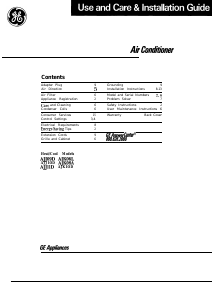 Manual GE AJJ09DFV1 Air Conditioner